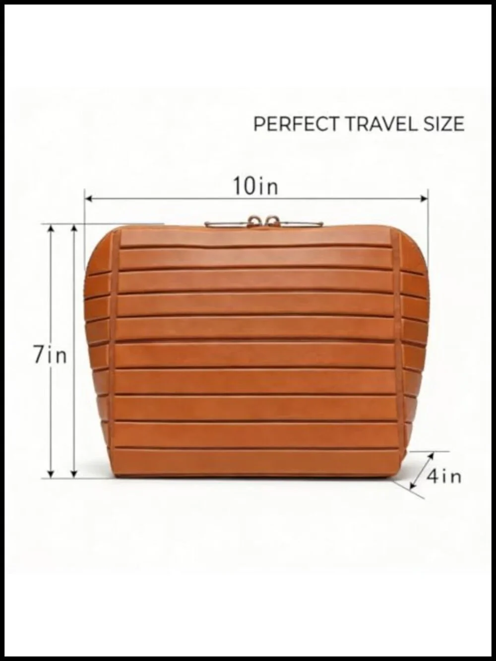 Travel Makeup Organizer Bag with Fold-Down Design, Adjustable Dividers, 27